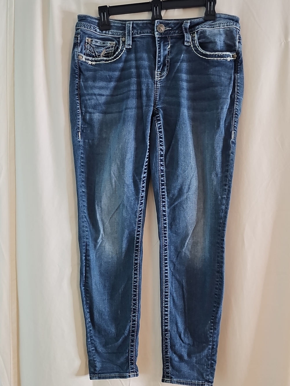 Vigoss Skinny Jeans in Faded Dark Blue Wash